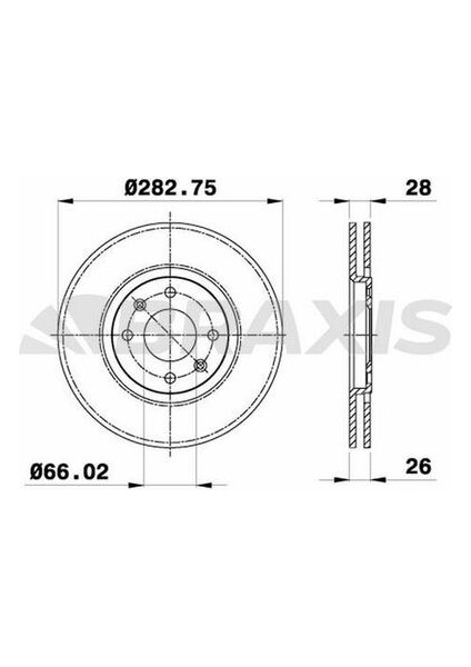 Braxıs AE0090 On Fren Dısk Aynası Xantıa P406 XU10J4R EW10J4 (2.0 16V) 2.2hdı 16V ES9J4S (3.0 V6 24V) (95)Hava Sog