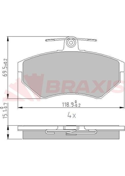Braxıs AA0616 On Fren Balatası Cordoba 96>99 Ibıza 93> Toledo 92>97