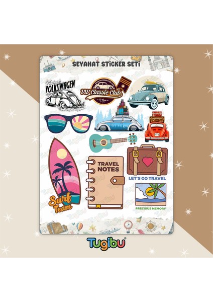 Travel Sticker Seti, Seyahat Temalı Sticker Seti, 22 Adet Valiz ve Yolculuk İçin Etiket modelleri