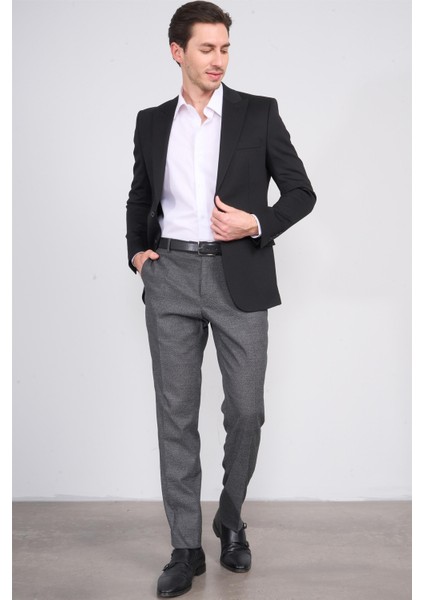 4324 Erkek Sivri Yaka Slim Fit Ceket Siyah fırsatları