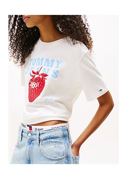 Kadın Beyaz S/s Tişört fırsatları