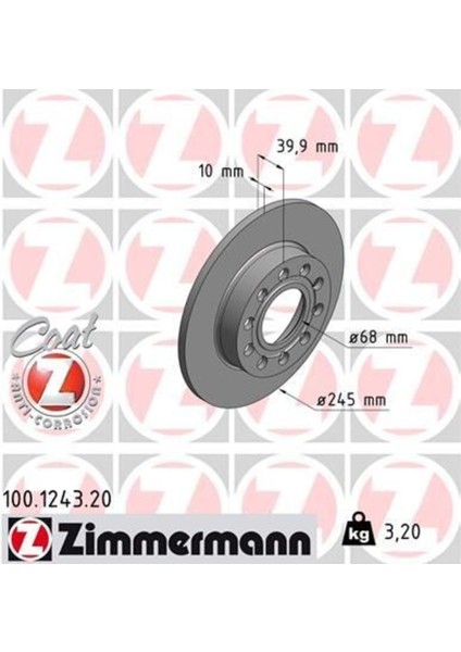 100.1243.20 Arka Fren Aynası Audı A4 8e2.b6 11/00 A4 Avant 8e5.b6 09/01 Seat Exeo 09 245X9.9X10DL 986478986-DF41