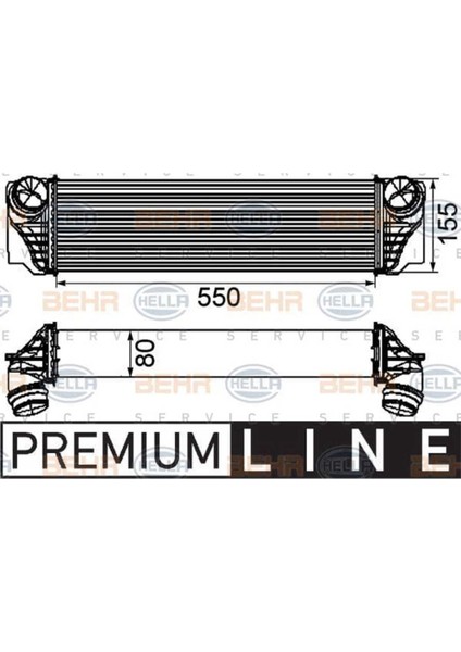 Mahle 8ML376746411 Behr 8ML376746-411 Turbo Radyatörü Bmw F07 530D Xdrive 09- F10 525D 530D 10- F11 520D 525D 530D 10-