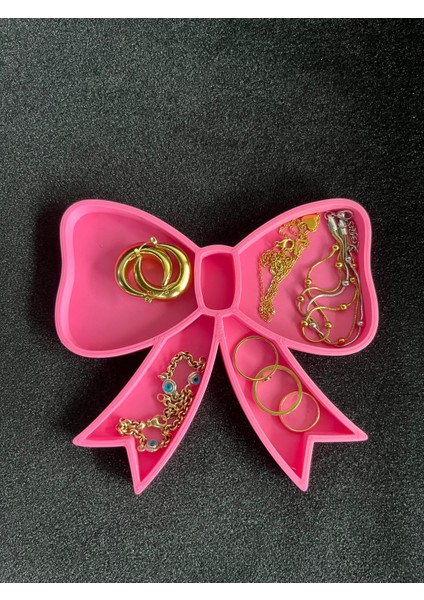 Dekoratif Takı Stand Pembe Kurdela Şeklinde Modern Takı Organizer Makyaj Odası Dresuar Düzenleyici fırsatları