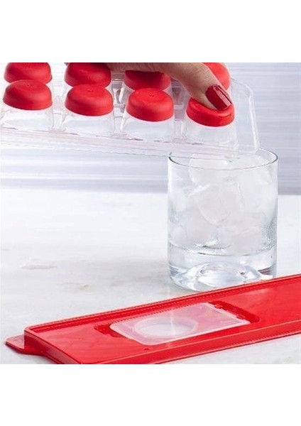 Bfs 12LI Kapaklı Yapışmaz Silikon Tabanlı Plastik Küp Buz Kalıbı fırsatları