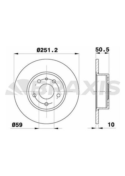 AE0154 AE0154 Arka Fren Diski Alfa 147 156 164 1.6 16V 01 01-1.9 Jtd 06 03 2.0 16V 60658566