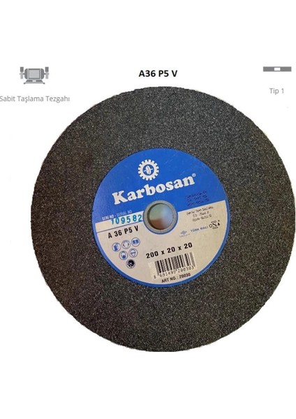 Karbosan 200X20X20 36 Kum Nk Taşlama Taşı