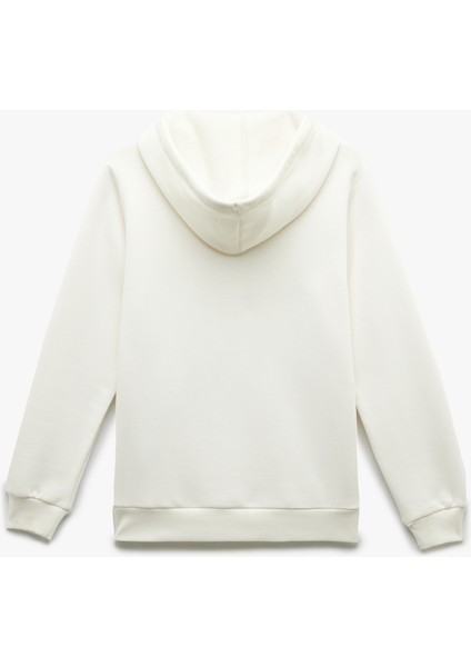 Üç Iplik Şardonlu Kanguru Cep Detaylı Kedi Baskılı Kapüşonlu Sweatshirt fırsatları