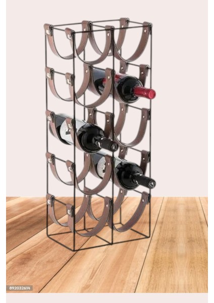 Trend 10 Lu Metal Taba Derili Modern Şaraplık Viski Şampanya Içki Standı