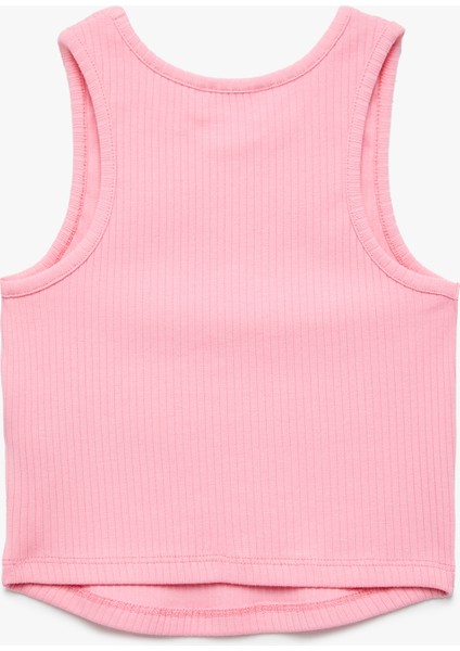 Pamuklu Kolsuz Bisiklet Yaka Basic Crop Atlet fiyatları