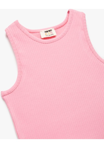 Pamuklu Kolsuz Bisiklet Yaka Basic Crop Atlet modelleri