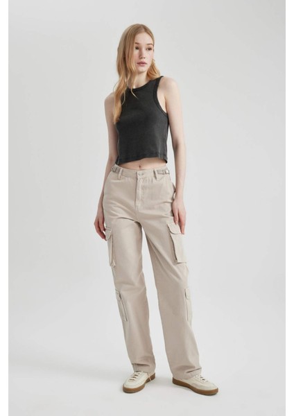 Coool Straight Fit Gabardin Pantolon Kargo Cepli B7611AX24SP fırsatları