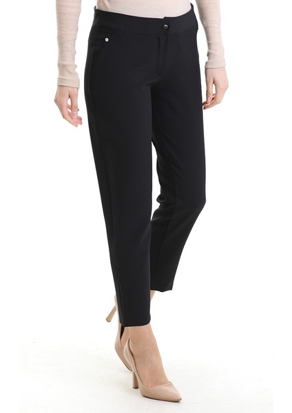 Düz Paça Pantolon 4004-04 Siyah
