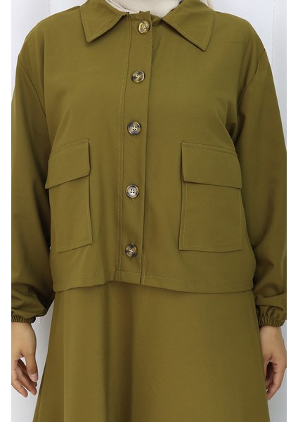 Jile Ceket Ikili Takım 0117-05 Yağ Yeşili fırsatları