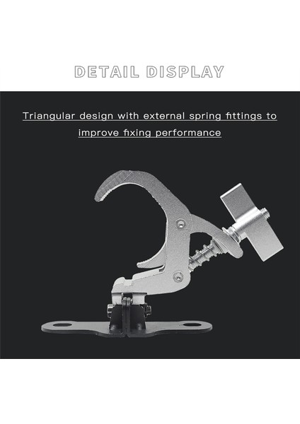 1 Çift Alüminyum Sahne Işık Kancası Kiriş Hareketli Kafa Işık Kafes Klipsi Güvenlik Yükü 150KG Dj Disko Sahne Ekipmanları Için (A) (Yurt Dışından)