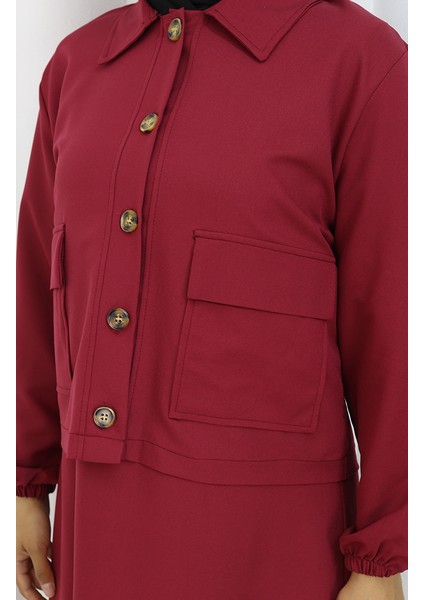 Jile Ceket Ikili Takım 0117-06 Bordo fırsatları