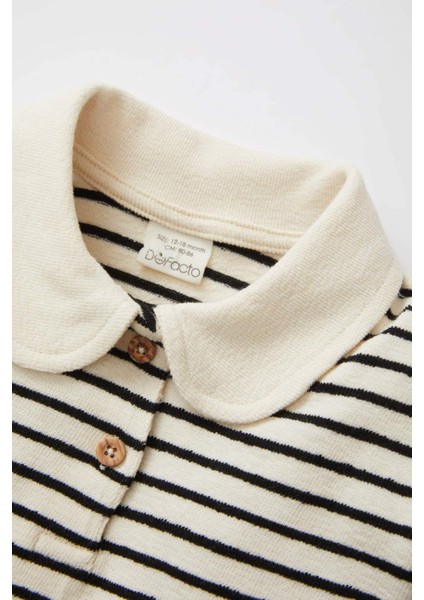 Kız Bebek Polo Yaka Çizgili Sweatshirt A9897A524Sp fiyatları