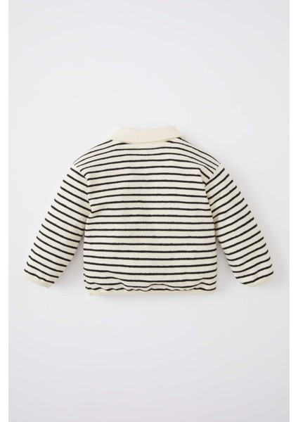 Kız Bebek Polo Yaka Çizgili Sweatshirt A9897A524Sp fırsatları