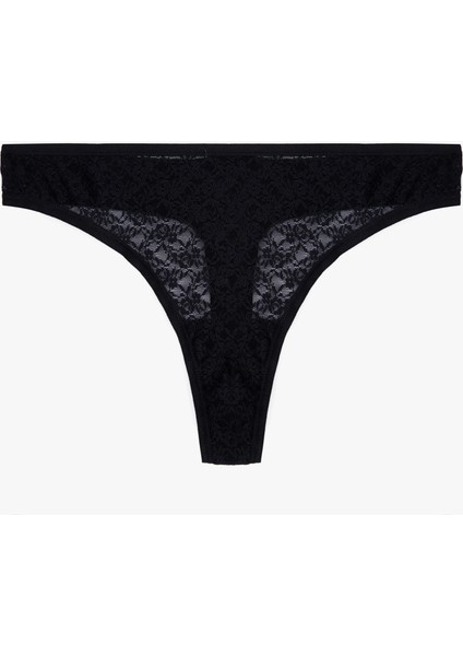 Rahat Kalıp Dantelli String Külot