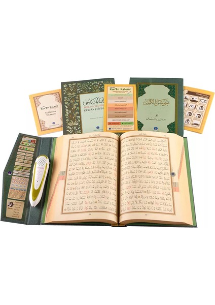 Kuran Okuyan Kalem Seti (Yeşil, Rahle Boy, Karton Kutulu)