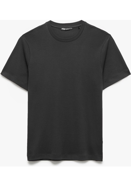 Regular Fit Bisiklet Yaka Pamuklu Kısa Kollu Basic Tişört