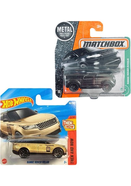 2 Araç Set Matchbox Range Rover Evoque (2016) & Range Rover Velar (2025)