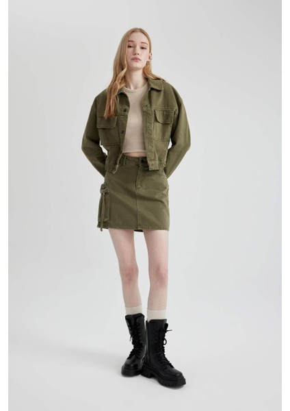 Coool Kargo Fit Gabardin Mini Etek C1890AX24SP modelleri