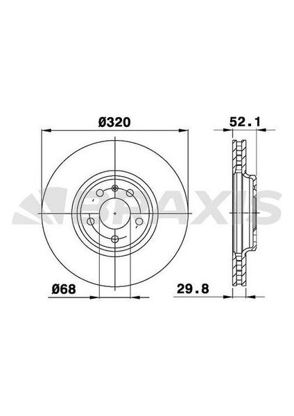 AD0309 AD0309 Ön Fren Diski Havalı Sağ Sol Audi A4 A5 Q5 320X30MM 08- 8K0615301A