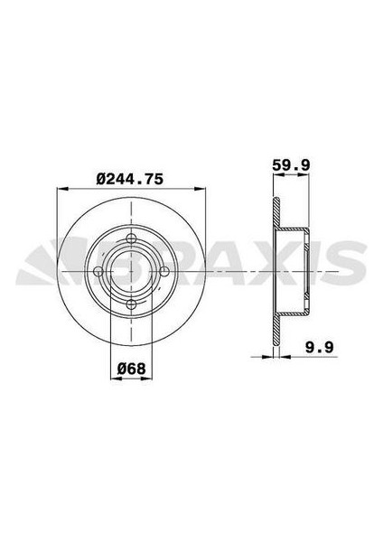 Braxıs AE0385 Arka Fren Dısk Aynası Audı 80 Coupe Cabrıolet