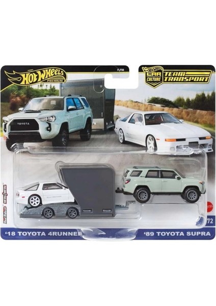 Bfs Hot Wheels Premium Team Transport 18 Toyota 4runner & toyota Supra W/open Trailer HRV37 fiyatları