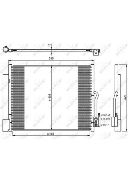 350053 -Klıma Radyatoru Merıva B- Üretici KODU:150834 Malzeme Kodu: OEM:13331005;1850154