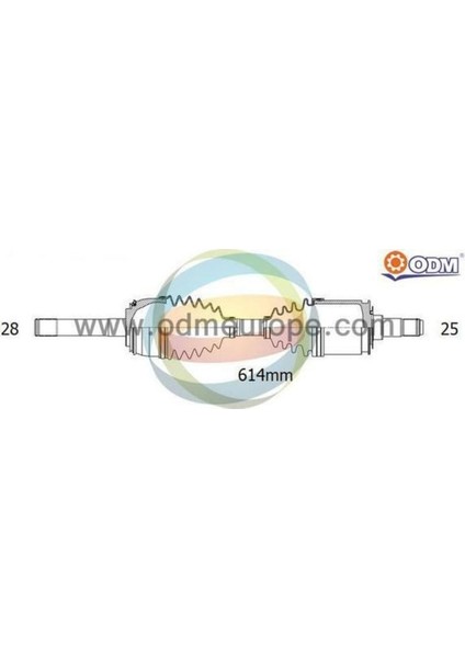 MI88558 Ön Aks L200 96-07 2.4-2.5TD-4WD Pajero Ii 90-00 2.5td Sol Komple (28X614X25) Mekanik