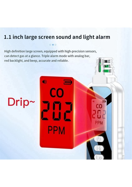 Seyahat Için Taşınabilir Karbon Monoksit Dedektörleri, 2 Aaa Pille Çalışan LCD Ekranlı El Tipi Co Dedektörü, (Siyah) (Yurt Dışından) fiyatları