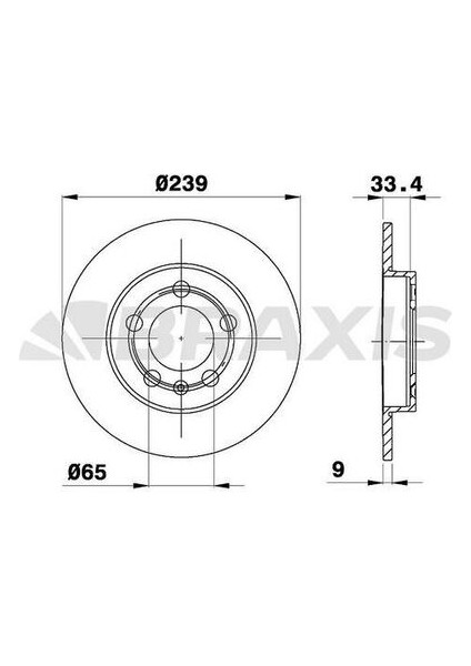 AE0415 AE0415 Arka Fren Diski Bora 99-05 Golf Iv 98-06 A3 97-03 Octavia 97-10 1J0615601D