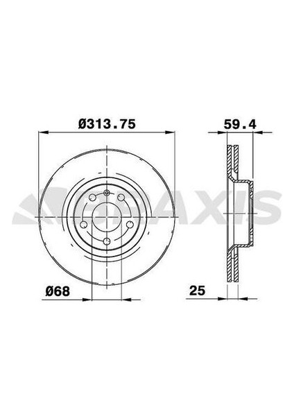 Braxıs AE0302 On Fren Dısk Aynası Havalı A6 2.0tdı 2.0tfsı 2.4 2.4 Quattro 2.7tdı 2.7tdı 07 04>