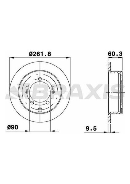 Braxıs AE0632 Arka Fren Dısk Aynası Mıtsubıshı Pajero Shogun