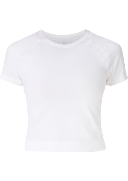 Athlete Crop Seamless Workout Kadın Renkli Tişört modelleri