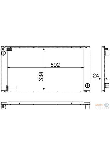 Mahle 8MK376754221 Behr 8MK376754-221 Radyatör Mini R56 07-08-09 10-11 R57 07-R55 07- R58 11-R59 12- R60 10- R61 12-