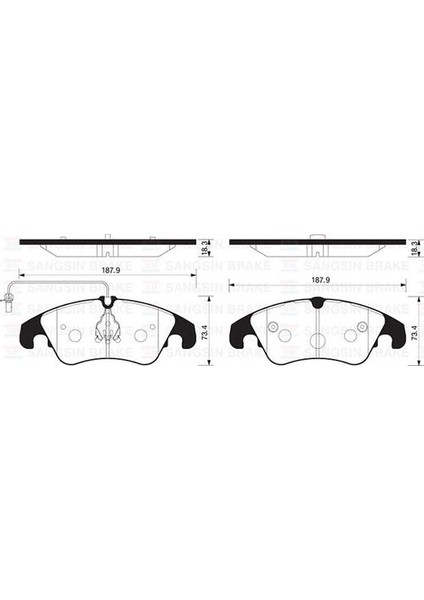 Sangsın SP2145 On Balata Fıslı Audı A4-A5-A6-A7-Q5 2008