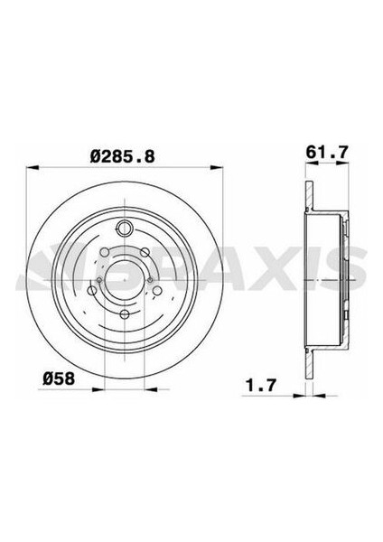 Braxıs AE0512 Arka Fren Dısk Aynası Subaru Forester Impreza Legacy