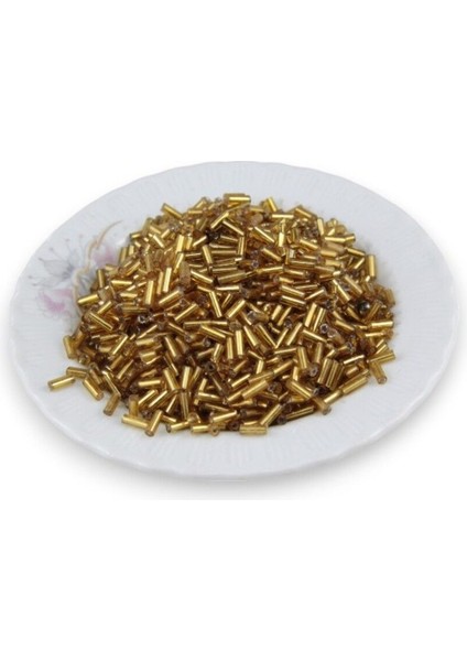Gold Kalın Boru 6 mm Boncuk 100 gr