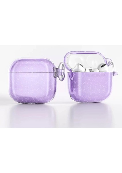 Apple Airpods 4 Kılıfı Allstar Airbag 32 Parlayan Parıltılı Simli Saydam Renkli Kılıf Şeffaf Kapak Kablosuz Şaj Destekli