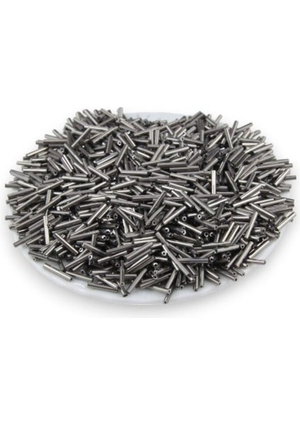 Metal Gri Kaplama Boru 12 mm Boncuk 100 gr