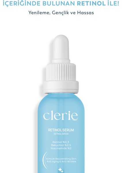Antioksidan İçeren Yoğun Nemlendirici Cica Krem ve Anti- Aging & Yaşlanma Önleyici Bakuchiol Retinol Serum - Clerie Gece Cilt Bakım Seti modelleri