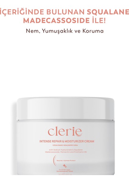 Antioksidan İçeren Yoğun Nemlendirici Cica Krem ve Anti- Aging & Yaşlanma Önleyici Bakuchiol Retinol Serum - Clerie Gece Cilt Bakım Seti