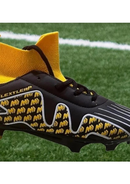 Pele-flt Çocuk Çoraplı Dişli Krampon Futbol Ayakkabısı