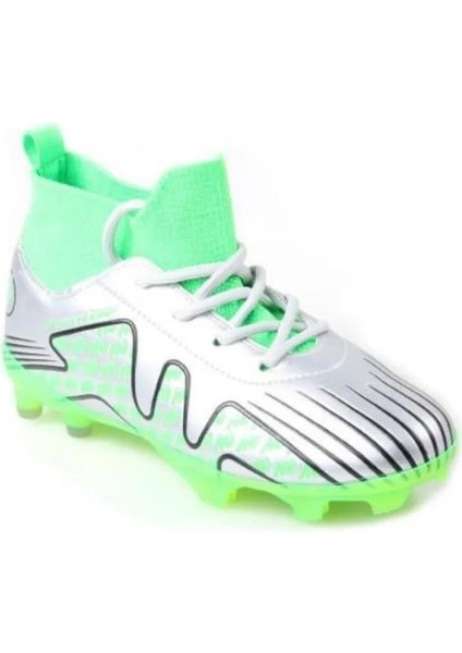 Pele-flt Çocuk Çoraplı Dişli Krampon Futbol Ayakkabısı