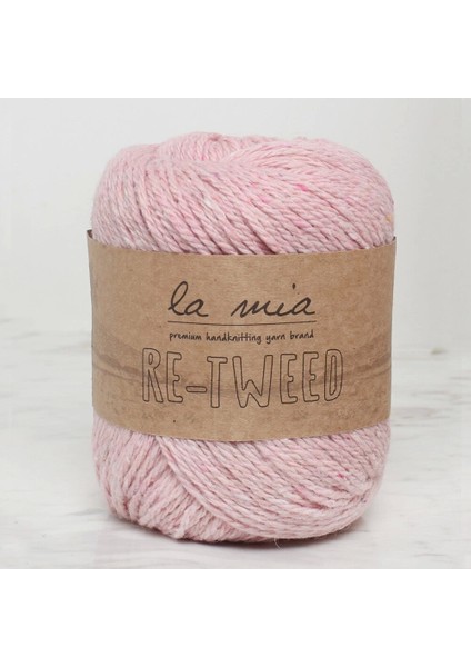 Re-Tweed Açık Pembe Melanj El Örgü Ipi - L101 - 34414