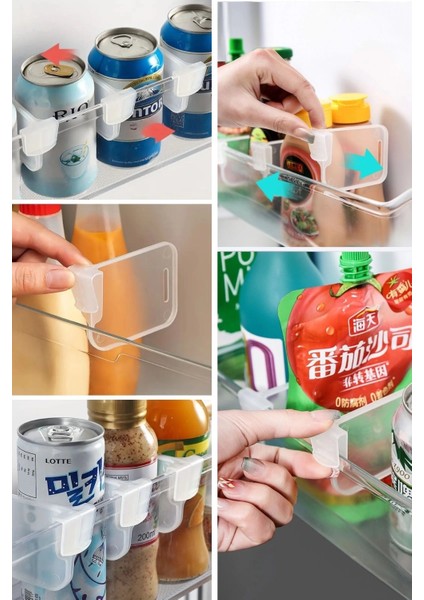 Bfs 10'luşeffaf Buzdolabı Yan Kapı Düzenleyici Buzdolabı Dolap Içi Bölümleyici Aparatlar