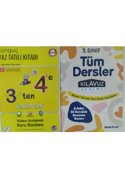 Akademi 3 Ten 4 E Hazırlık Kitabı+3. Sınıf Tüm Dersler 8 Adet Deneme
